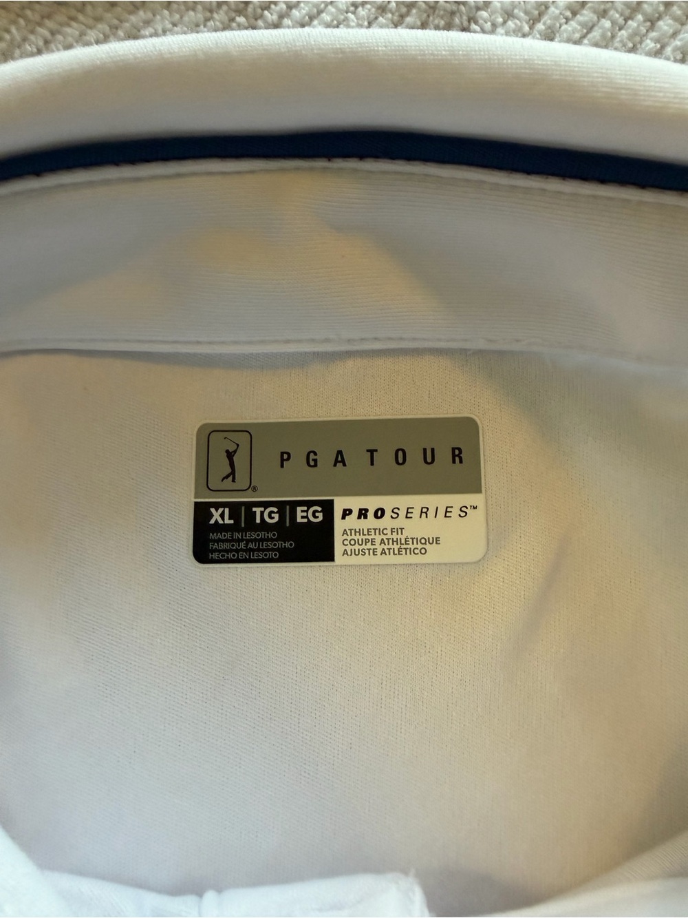 Gallery White Polo with Navy Trim - Men’s XL